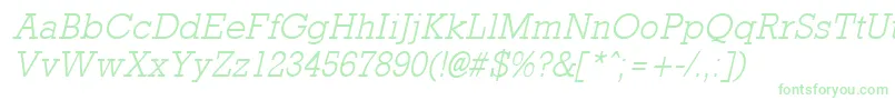 RockneyLightItalic Font – Green Fonts