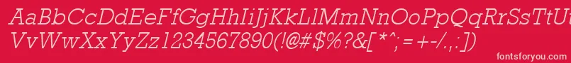 fuente RockneyLightItalic – Fuentes Rosadas Sobre Fondo Rojo