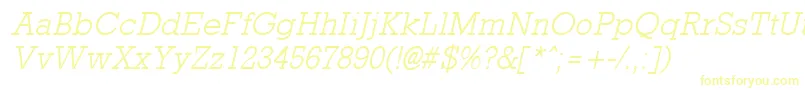 RockneyLightItalic Font – Yellow Fonts