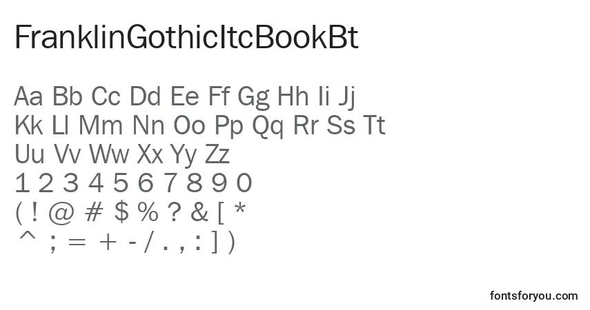 Schriftart FranklinGothicItcBookBt – Alphabet, Zahlen, spezielle Symbole