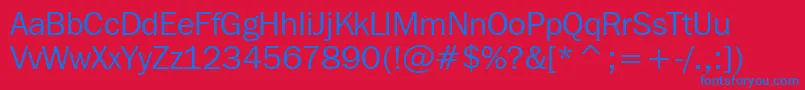 FranklinGothicItcBookBt Font – Blue Fonts on Red Background
