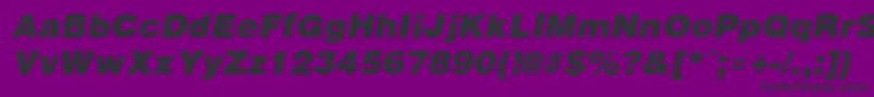 Arenablack ffy Font – Black Fonts on Purple Background