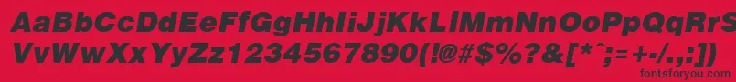 Arenablack ffy Font – Black Fonts on Red Background