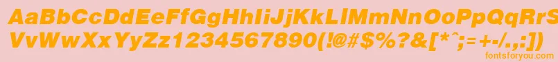 Arenablack ffy Font – Orange Fonts on Pink Background