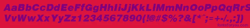 Arenablack ffy Font – Purple Fonts on Red Background