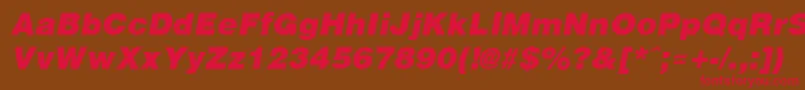 Arenablack ffy Font – Red Fonts on Brown Background