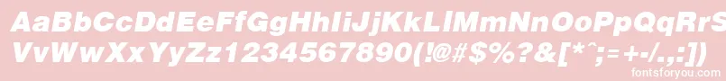 Arenablack ffy Font – White Fonts on Pink Background