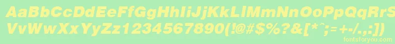Arenablack ffy Font – Yellow Fonts on Green Background