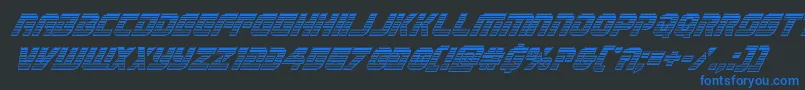 Legiosabinachromeital Font – Blue Fonts on Black Background