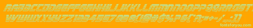 More about Legiosabinachromeital Font Legiosabinachromeital Font – Green Fonts on Orange Background