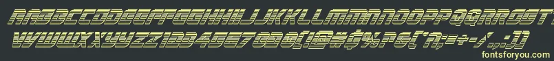 Legiosabinachromeital Font – Yellow Fonts on Black Background