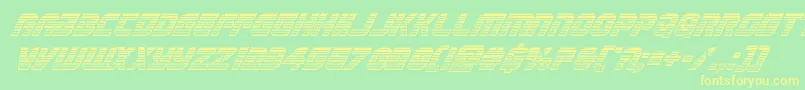 Legiosabinachromeital Font – Yellow Fonts on Green Background