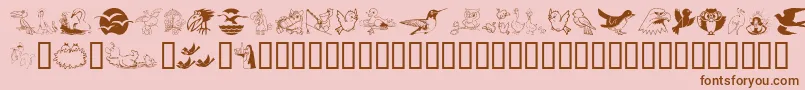 Birdart Font – Brown Fonts on Pink Background