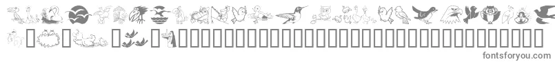 フォントBirdart – 白い背景に灰色の文字