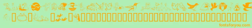 More about Birdart Font Birdart Font – Orange Fonts on Green Background