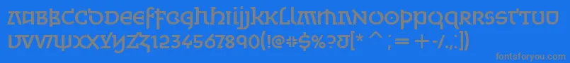 MinskaMediumItcTt Font – Gray Fonts on Blue Background