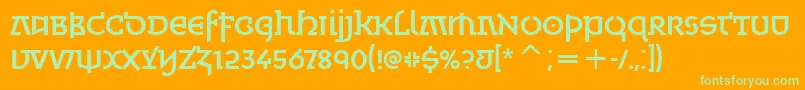 MinskaMediumItcTt Font – Green Fonts on Orange Background