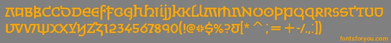 MinskaMediumItcTt Font – Orange Fonts on Gray Background