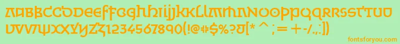 MinskaMediumItcTt Font – Orange Fonts on Green Background