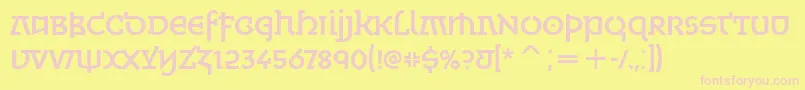 MinskaMediumItcTt Font – Pink Fonts on Yellow Background