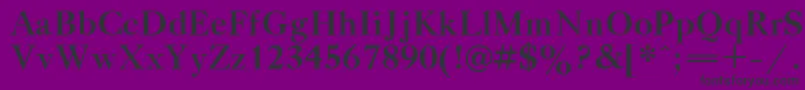 Gaztibol-Schriftart – Schwarze Schriften auf violettem Hintergrund