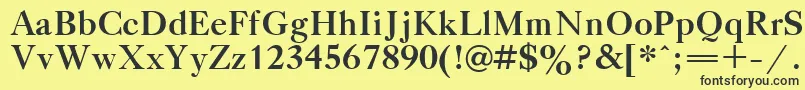 Gaztibol Font – Black Fonts on Yellow Background