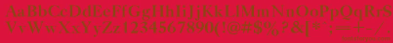 Gaztibol Font – Brown Fonts on Red Background
