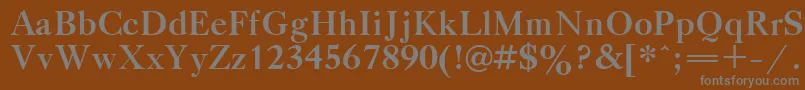 フォントGaztibol – 茶色の背景に灰色の文字