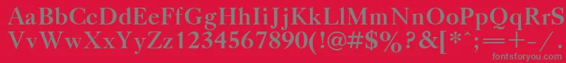 Gaztibol Font – Gray Fonts on Red Background