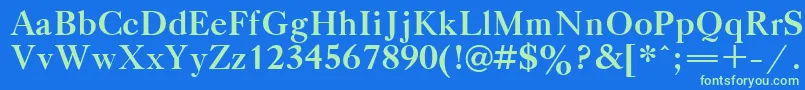 Gaztibol Font – Green Fonts on Blue Background