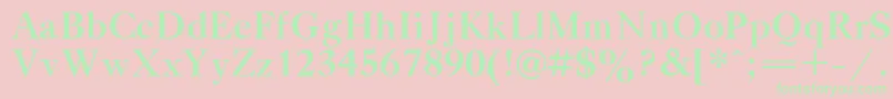 Gaztibol Font – Green Fonts on Pink Background