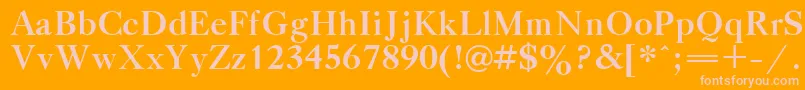 Gaztibol Font – Pink Fonts on Orange Background