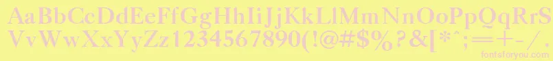 Gaztibol Font – Pink Fonts on Yellow Background