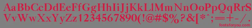Gaztibol Font – Red Fonts on Gray Background
