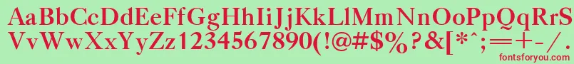 Шрифт Gaztibol – красные шрифты на зелёном фоне