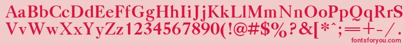 Gaztibol Font – Red Fonts on Pink Background