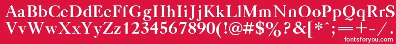 Gaztibol Font – White Fonts on Red Background