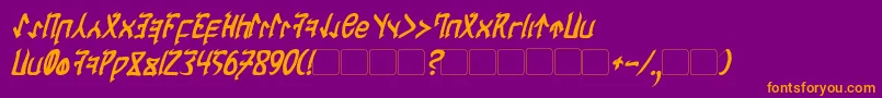 CardosanBoldItalic Font – Orange Fonts on Purple Background