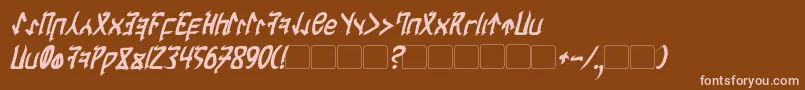 CardosanBoldItalic Font – Pink Fonts on Brown Background