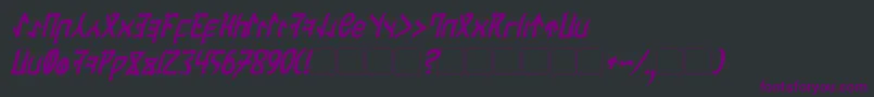 CardosanBoldItalic Font – Purple Fonts on Black Background