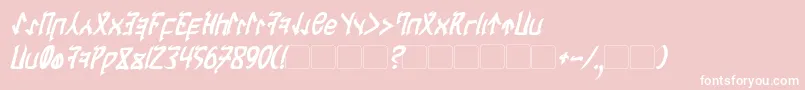フォントCardosanBoldItalic – ピンクの背景に白い文字