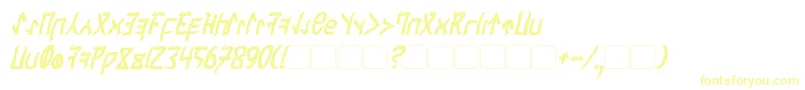 CardosanBoldItalic Font – Yellow Fonts on White Background