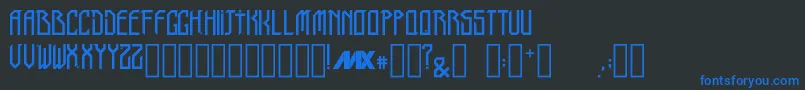 TriboRegular Font – Blue Fonts on Black Background