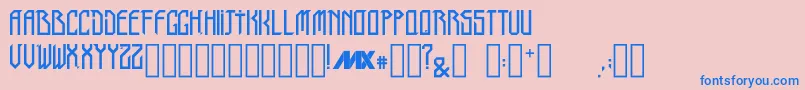 TriboRegular Font – Blue Fonts on Pink Background