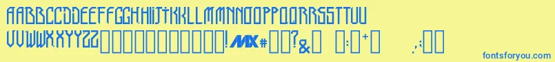TriboRegular Font – Blue Fonts on Yellow Background
