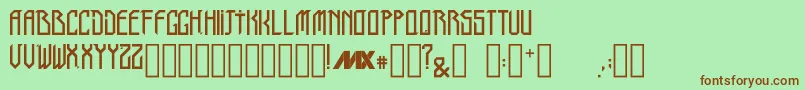 TriboRegular Font – Brown Fonts on Green Background