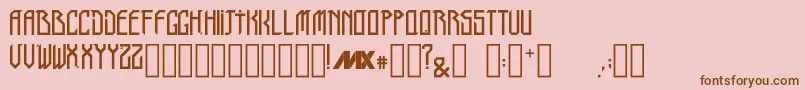 TriboRegular Font – Brown Fonts on Pink Background