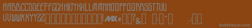 Weitere Informationen zur TriboRegular-Schriftart TriboRegular-Schriftart – Graue Schriften auf braunem Hintergrund