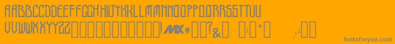 TriboRegular-Schriftart – Graue Schriften auf orangefarbenem Hintergrund