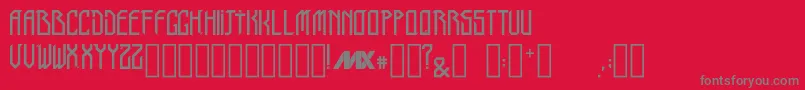 TriboRegular-Schriftart – Graue Schriften auf rotem Hintergrund